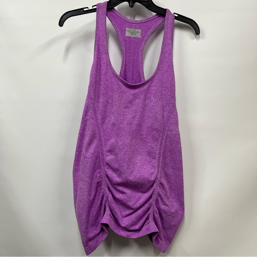 Athleta L fastest track racerback tank seamless heathered orchid purple